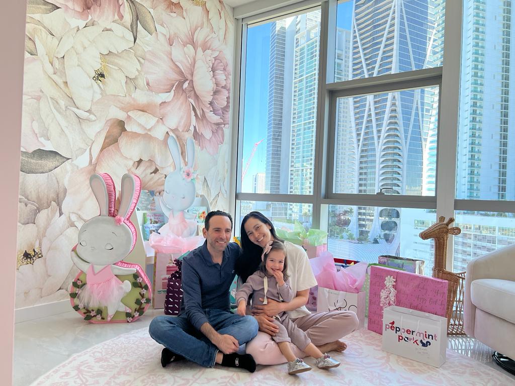 Michael Mann with his family at home in Miami